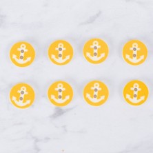 Tbl Dekor Loren Crafts 8 Li Çapa Sarı Düğme - 0432