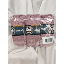 Ören Bayan Atlas Gül Kurusu El Örgü Ipi (3 Adet) - Renk: 127