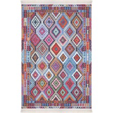 Cool Halı Anatolia Dokuma Bohem Kilim Etnik Desen Anadolu Motif Vintage Kilim Yıkanabilir Pamuklu Şönil Kilim