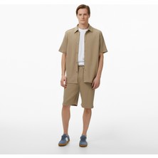 Nautica Erkek Bej Regular Fit Şort K55219T.1FS