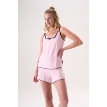 Evia Etoile Bambu Askılı Mini Şort Takım