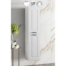 Özceden Salkım 35*167 cm Beyaz Balon Mdf Asma Banyo Boy Dolabı