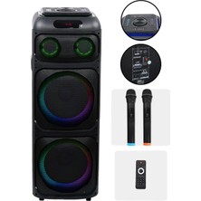 Midex MXR-2000 Mikrofonlu Portatif Taşınabilir Ses Sistemi Hoparlör 2000W (Radyo Bluetooth)