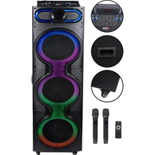 Midex MXR-2500 Mikrofonlu Portatif Taşınabilir Ses Sistemi Hoparlör 2500W (Radyo Bluetooth)