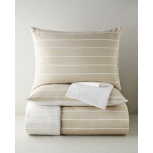 English Home Timeless Line Kolay Ütülenir Çarşaflı Çift Kişilik Nevresim Takımı 200x220 cm Bej