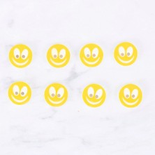 Tbl Dekor Loren Crafts 8 Li Gülen Yüz Sarı Düğme - 0528