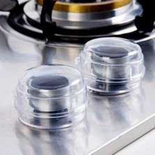 BURADABULDUN Isıya Dayanıklı Plastik Ocak Düğme Koruyucu Düğme Kilidi Emniyet Düzeneği - Paket Içinde 2 Adet Vardır