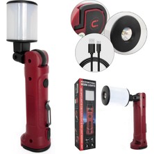 Gold Orion Gold Orıon OR-072 El Feneri Şarjlı Beyaz + Kırmızı LED Katlanabilir