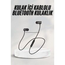 İsmiyle Al Sports Mıknatıslı Siyah Bluetooth Kulaklık Kablolu Uzun Pil Ömrü