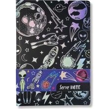 Serve Note Uzay 17X24 Çizgili Defter Siyah Sv-Ntuzysyh