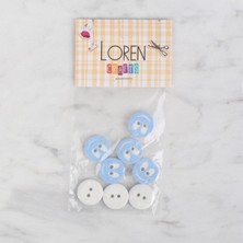 Tbl Dekor Loren Crafts 8 Li Gülen Yüz Açık Mavi - 525