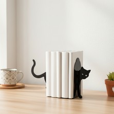 Artera Design Kedi Temalı Kitap Tutucu – Modern Dekor Ürünü