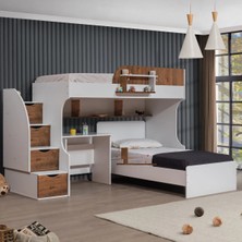 Setay Aura Ranza Karyola Masa Beyaz/Ceviz