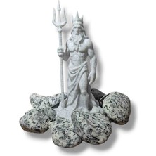 Salıncak Posedion Dibi Taşlı Akvaryum Süsü 10 cm (Beyaz)