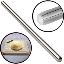40CM Çelik Oklava 304 Kalite Paslanmaz Çelik Metal Hamur Börek Baklava Bazlama Şebit Açma Oklavası
