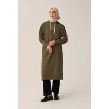ALLDAY Haki-Kapüşonlu Rahat Tunik