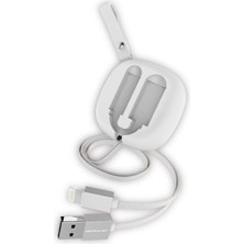 Cash Dukkan Konfulon S80 Lightning Kablo Iphone Uyumlu 20CM-1M 2A - Beyaz