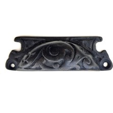 İsmiyle Al Antika Tarz Dekoratif Pirinç Lale Tas Mobilya Kulbu - 30X90 Mm, Oksit