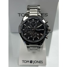 Tom Jones Çelik Kordon Siyah Kadran Erkek Kol Saati