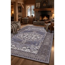 Kilim Home Anadolu Motifli Mavi Vintage Salon Halısı – Etnik Desenli Modern Dekoratif Halı