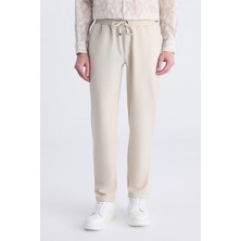 D'S Damat Ds Damat Regular Fit Bej Balıksırtı Pamuklu Jogger Pantolon 4HC0300130022