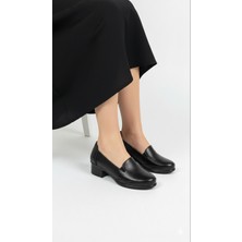 Kaof Shoes Kadın Siyah Topuklu Ayakkabı Ortopedik Klasik Ayakkabı Topuklu Anne Ayakkabısı Casual Ayakkabı Kadın Günlük Ayakkabı