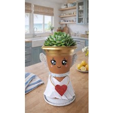 Lowell Home Sera Melek Nf Trend Saksı 0,6 Lt Sukulent Saksısı LWLHM-RSYT367