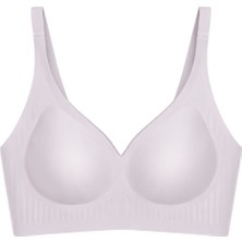 Cottonhill Seamless Bra - Slight | Lila Lazer Kesim Dikişsiz Dilim Detaylı Balensiz Kadın Sütyen