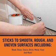 Gorilla Sert ve Geniş Koli Bandı, 7,3 cm x 25 Yd, Beyaz, (4'lü Paket)