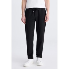 D'S Damat Ds Damat Regular Fit Siyah Balıksırtı Pamuklu Jogger Pantolon 4HC0300130022