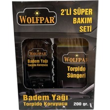 Otokap Universal Torpido Koruyucu Badem Yağı Parlatıcı Süngerli Set 200 ml