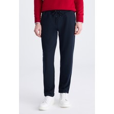 D'S Damat Ds Damat Regular Fit Lacivert Balıksırtı Pamuklu Jogger Pantolon 4HC0300130022