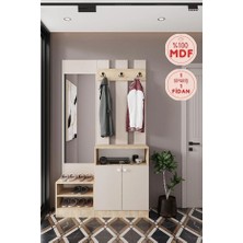 Evora 13 Modern Portmanto Askılı Vestiyer Vizon - Lefkas