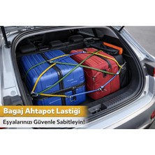 Otokap Universal Bagaj Gergi Ahtapot Lastiği Kancalı Sabitleme Ipi 3 Adet Set Takım