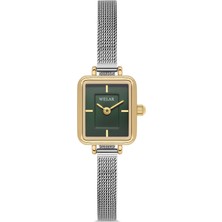 Welar Wel 2505-6 Kadın Kol Saati –Hasır Kordon, Silver Gold Renk, 3 ATM Suya Dayanıklı