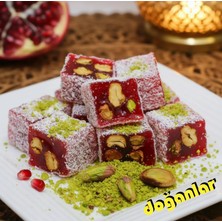 Doğanlar Gıda Narlı Antep Fıstıklı Çifte Kavrulmuş Lokum Helal-Vegan-Glütensiz-Jelatinsiz 1000 Gr.