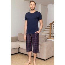 Aydoğan Erkek Civan Modal Bermuda Lacivert Pijama Takım 0031