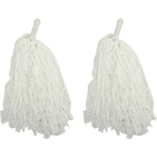 Go İthalat 1 Çift ( 2 Adet ) Beyaz Renk 23 Nisan Gösteri Ponponu (5517)