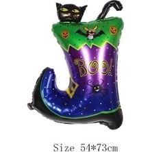 Halloween Çizmeli Kara Kedi Folyo Balon