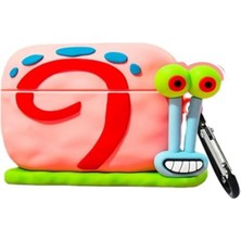 Mi7a Airpods 4. Nesil Uyumlu Sponge Bob Salyangoz Gary Figürlü Koruyucu Kılıf
