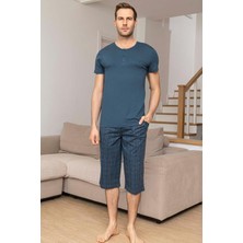 Aydoğan Erkek Civan Modal Bermuda Petrol Pijama Takım 0025