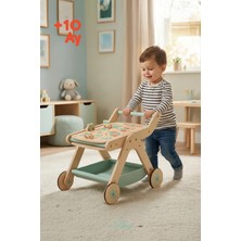 Mamatoyz Trio Şehir | Yürüteç Yürüme Yardımcısı | Aktivite Masası Ahşap Şehir Versiyonu