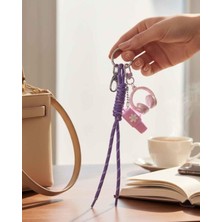 Rossev Charm Pembe Termos Figürlü Anahtarlık - Çanta Charm (Pembe Kulaklık Modeli)