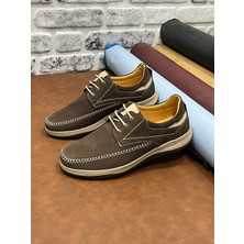 Deri Tarz Hakiki Nubuk Deri Ortopedik Rahat Hafif Yumuşak Ekinci Erkek Ayakkabı