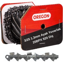 Oregon 3/25 1,3mm Ayak Yuvarlak 20BPX 920 Diş Top Testere Zinciri
