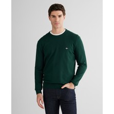 Gant Erkek Yeşil Standart Fit Bisiklet Yaka Triko 8925369T.374