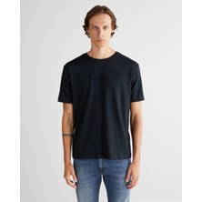 Gant Erkek Siyah Bisiklet Yaka T-Shirt 2325372T.5