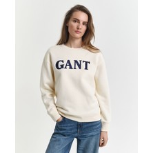 Gant Kadın Krem Relaxed Fit Bisiklet Yaka Sweatshirt 4202551.130
