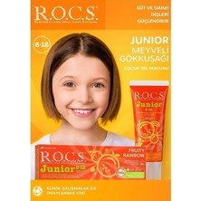 Rocs Junıor 6-12 Yaş Çok Renkli Meyveli Diş Macunu 75 ml Çocuklar İçin Güçlendirici