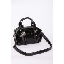 DMC Kemer Detaylı El & Omuz Çantası Siyah